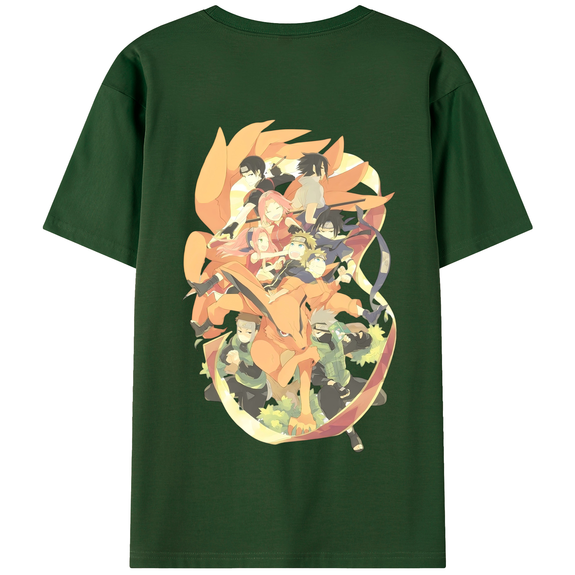（画像用） NARUTO -ナルト- うずまき ナルト Uzumaki Naruto 綿100％半袖Tシャツ（背面プリント）